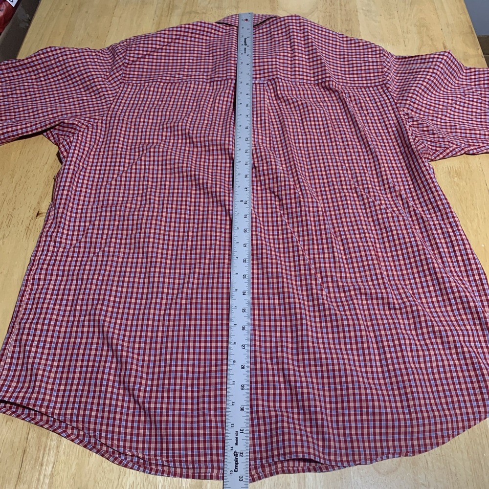 Chaps Shirt‎ Men's XXL  Check Shirt Button Up Short Sleeve Easy Care 0133 - Picture 6 of 9